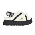 Women's UGG Disco Cross Slide White Black (1121550-WHT)