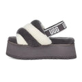 Women's UGG Disco Stripe Slide Gray White (1120875-SWCM)
