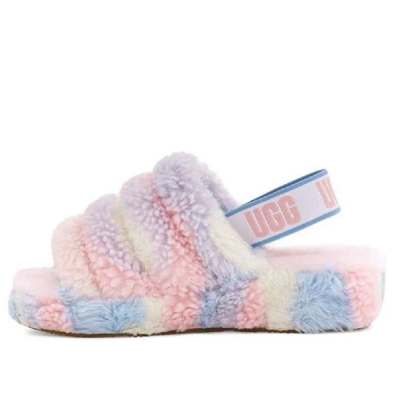 Women's UGG Fluff Yeah Slide Cali Collage Pride-Stripes (1120070-PSTR)