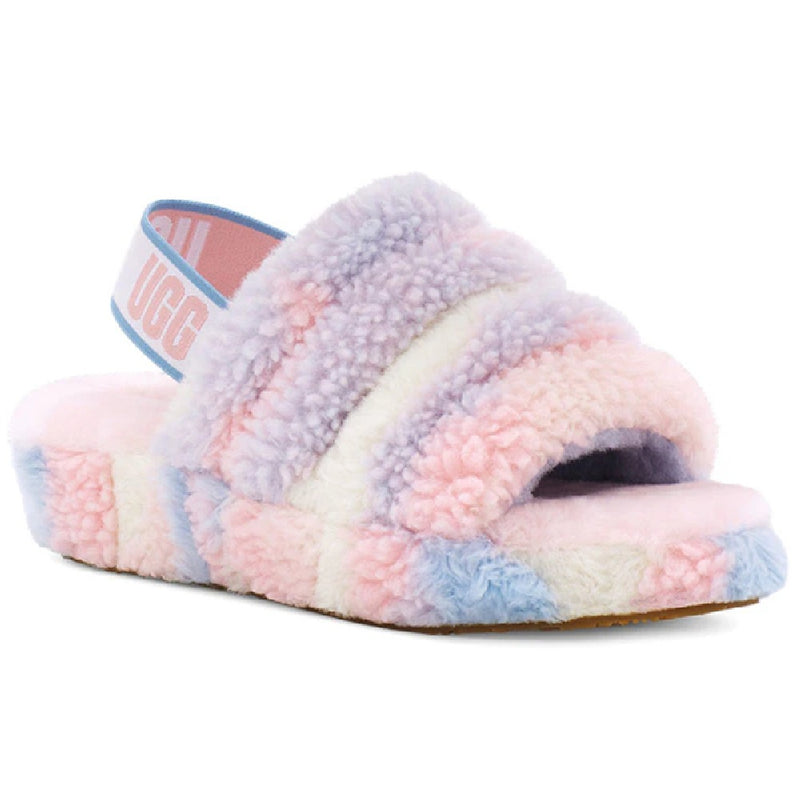 Women's UGG Fluff Yeah Slide Cali Collage Pride-Stripes (1120070-PSTR)