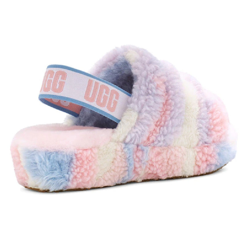 Women's UGG Fluff Yeah Slide Cali Collage Pride-Stripes (1120070-PSTR)