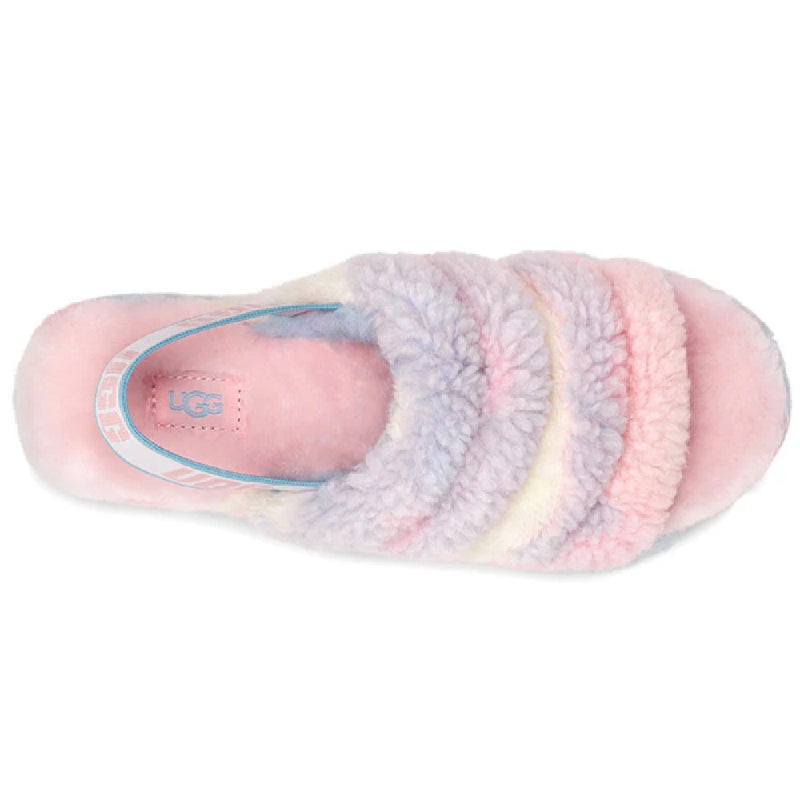 Women's UGG Fluff Yeah Slide Cali Collage Pride-Stripes (1120070-PSTR)