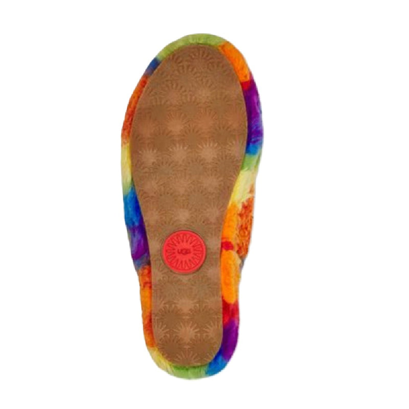 Women's UGG Fluff Yeah Slide Cali Collage Rainbow Stripes (1120002-RSTR)