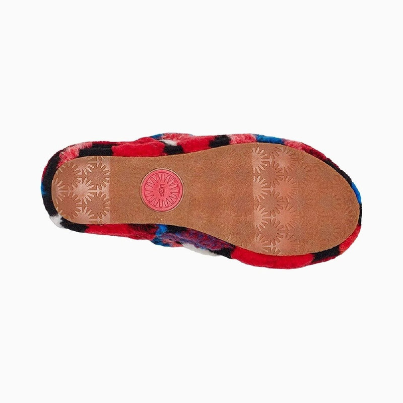 Women's UGG Fluff Yeah Slide Cali Collage Red (1118164-RED)