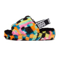 Women's UGG Fluff Yeah Slide Checks Black Multi (1135510-BLKM)