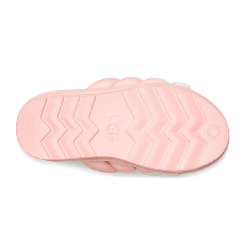 Women's UGG Maxi Slide Logo Pink Scallop (1127067-PSLP)