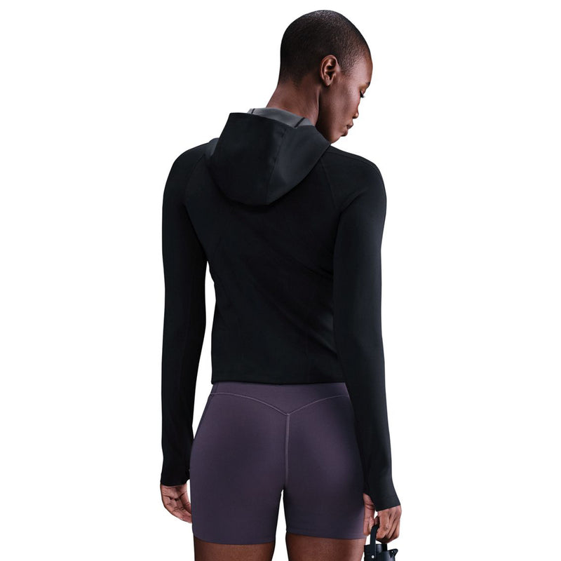 Women's Universa Dri-FIT Slim Hooded Long-Sleeve Top in Black/Anthracite/Black/Dk Smoke Grey