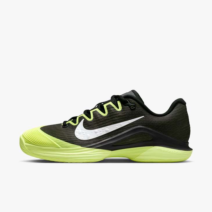 Women's Vapor 12 Hard Court Tennis Shoes in Black/White-Lt Lemon Twist