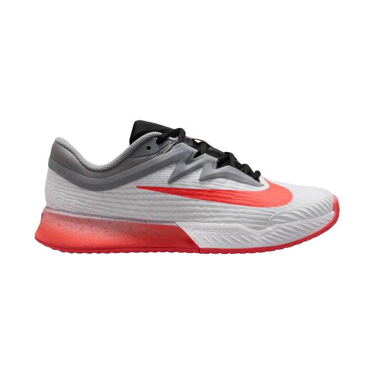 Women's Vapor Pro 3 Clay Court Tennis Shoes in White/Hot Lava-Wolf Grey