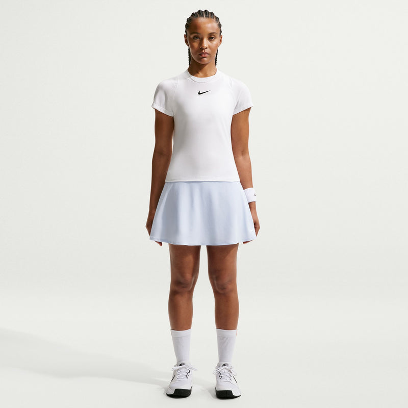 Women's Victory Dri-FIT Flouncy Tennis Skirt in Hydrogen Blue/White