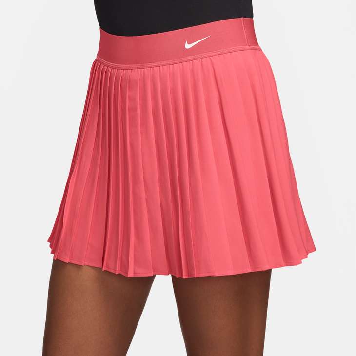 Women's Victory Dri-FIT High-Waisted Tennis Skirt in Sea Coral/White