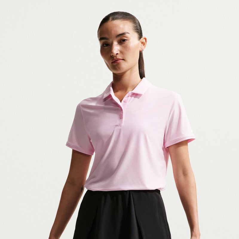 Women's Victory Dri-FIT Long-Sleeve Polo in Pink Foam/White