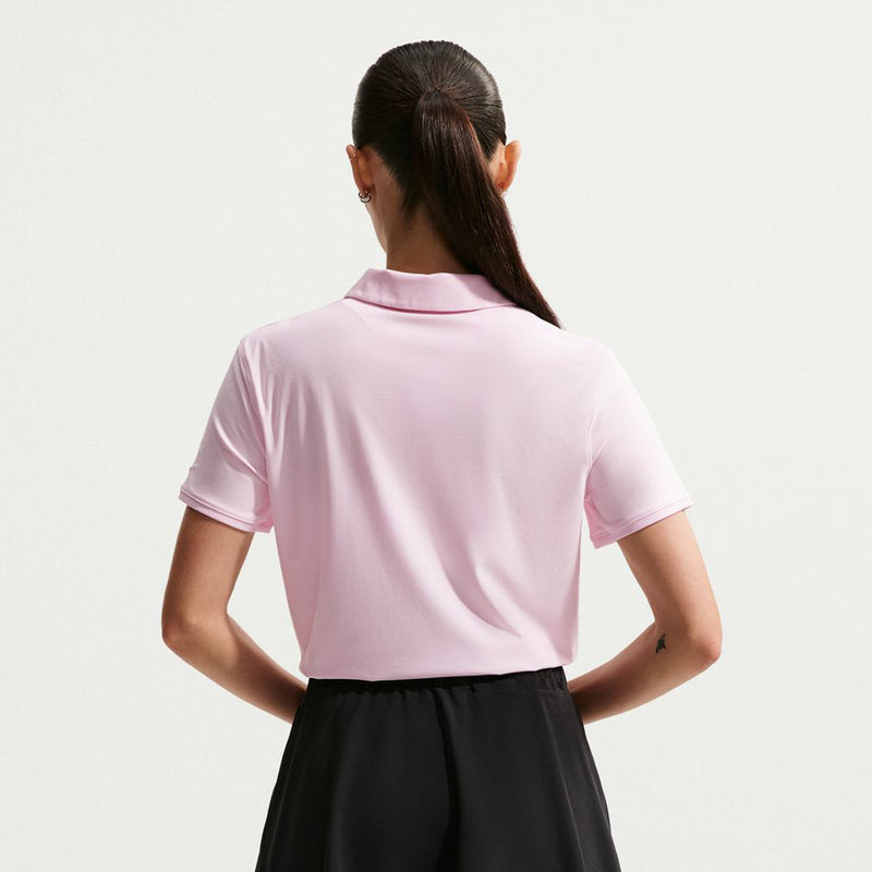 Women's Victory Dri-FIT Long-Sleeve Polo in Pink Foam/White