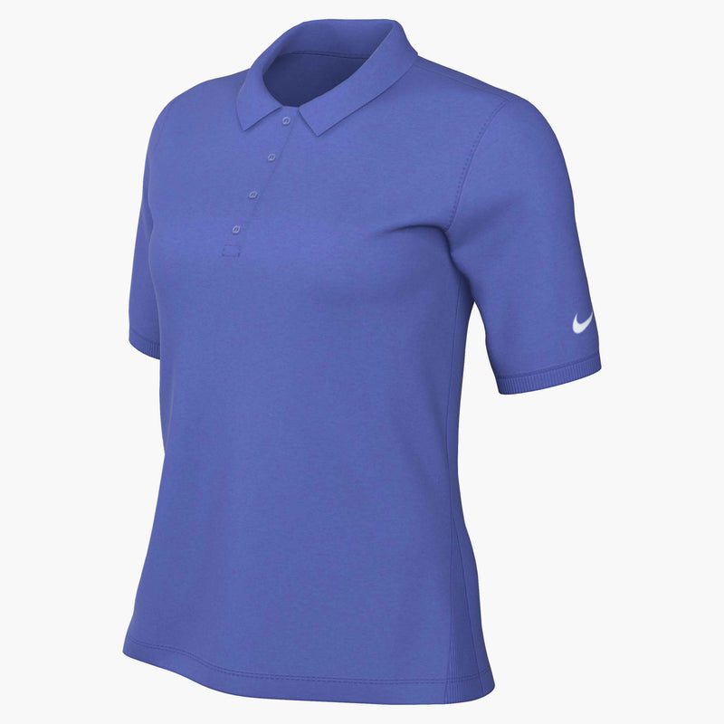 Women's Victory Dri-FIT Long-Sleeve Polo in Sapphire/White