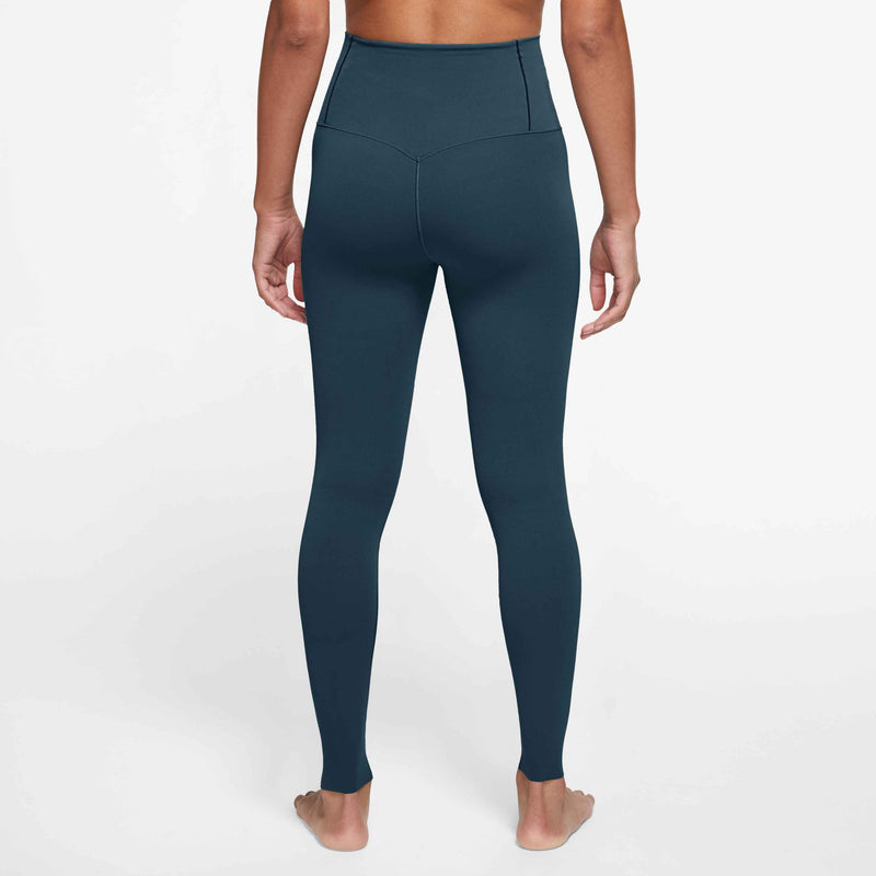 Women's Zenvy High-Waisted Full-Length Leggings with No Front Seam in Armory Navy/Black