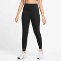 Women's Zenvy High-Waisted Full-Length Leggings with No Front Seam in Black/Black