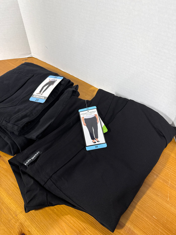 Women’s Black Pants SIZE 3X & SIZE 20 - Pair (Appears Unused)
