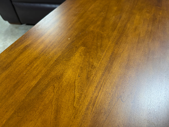 Wood and Painted Green Coffee Table
