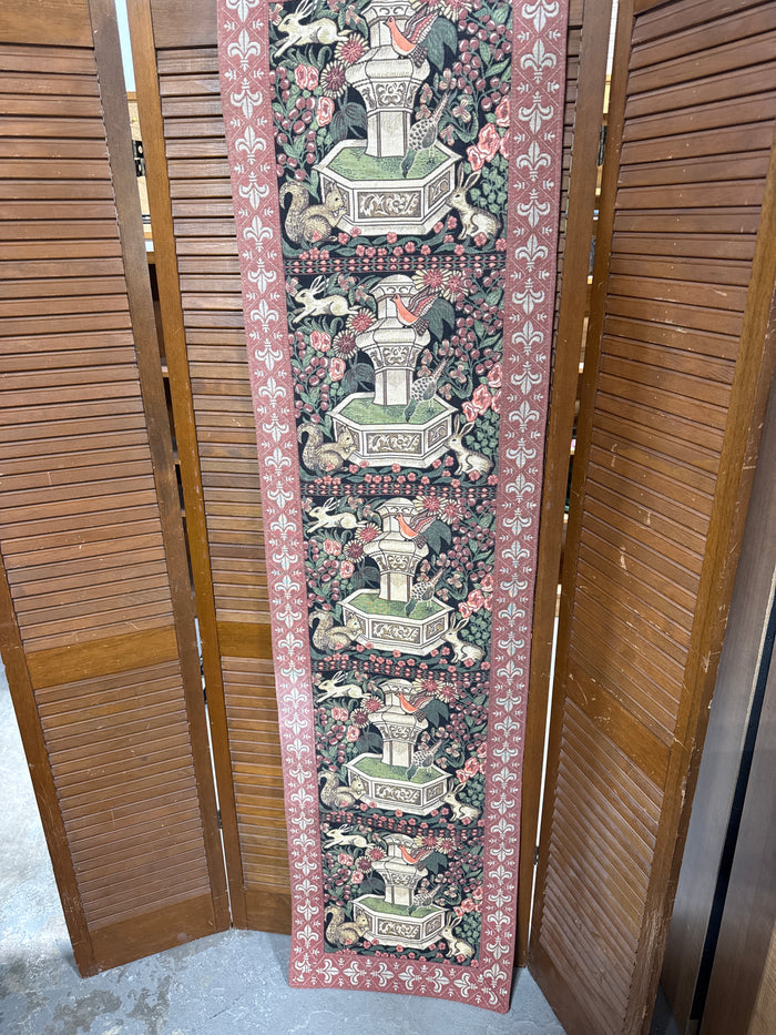 Woodland Animals Woven Art Tapisserie Tapestry Table Runner