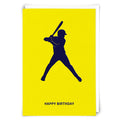 Yellow Baseball Happy Birthday Card