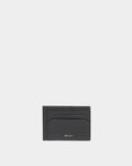 York Business Card Holder In Black Grained Leather