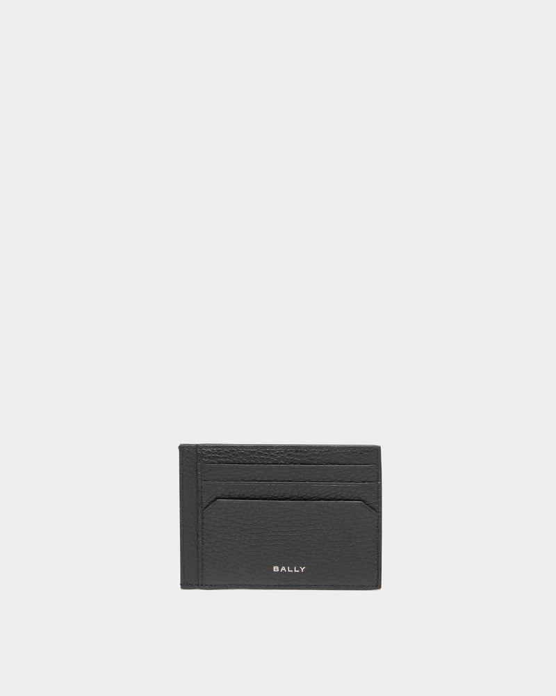 York Business Card Holder In Black Grained Leather