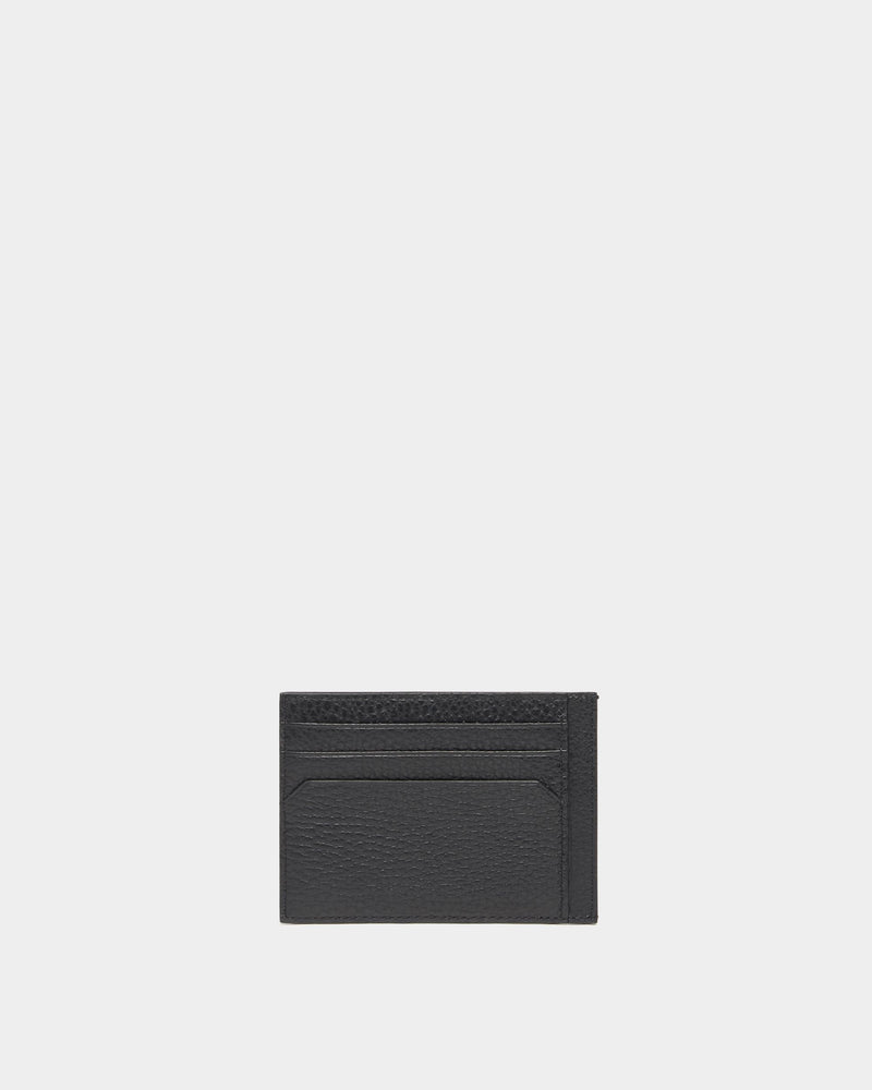 York Business Card Holder In Black Grained Leather