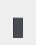 York Continental Wallet In Blue Grained Leather