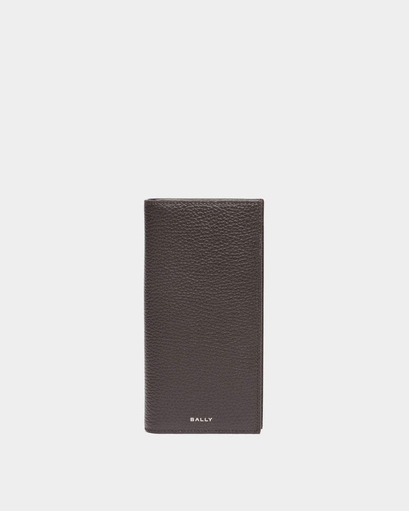 York Continental Wallet In Brown Grained Leather