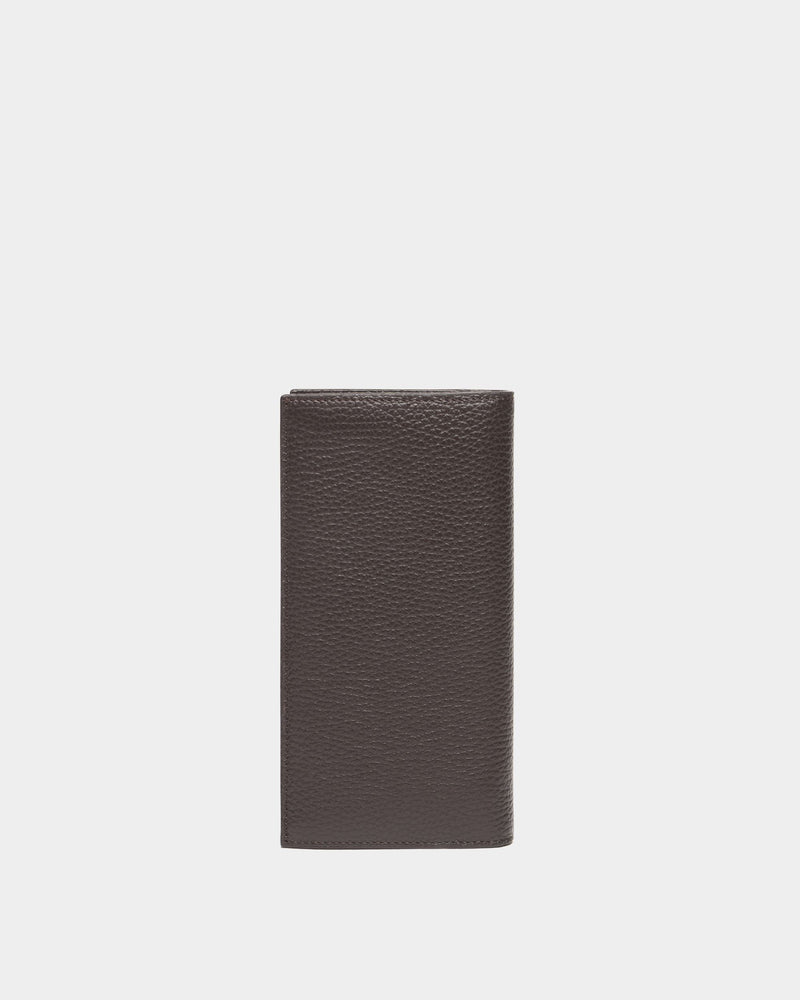 York Continental Wallet In Brown Grained Leather