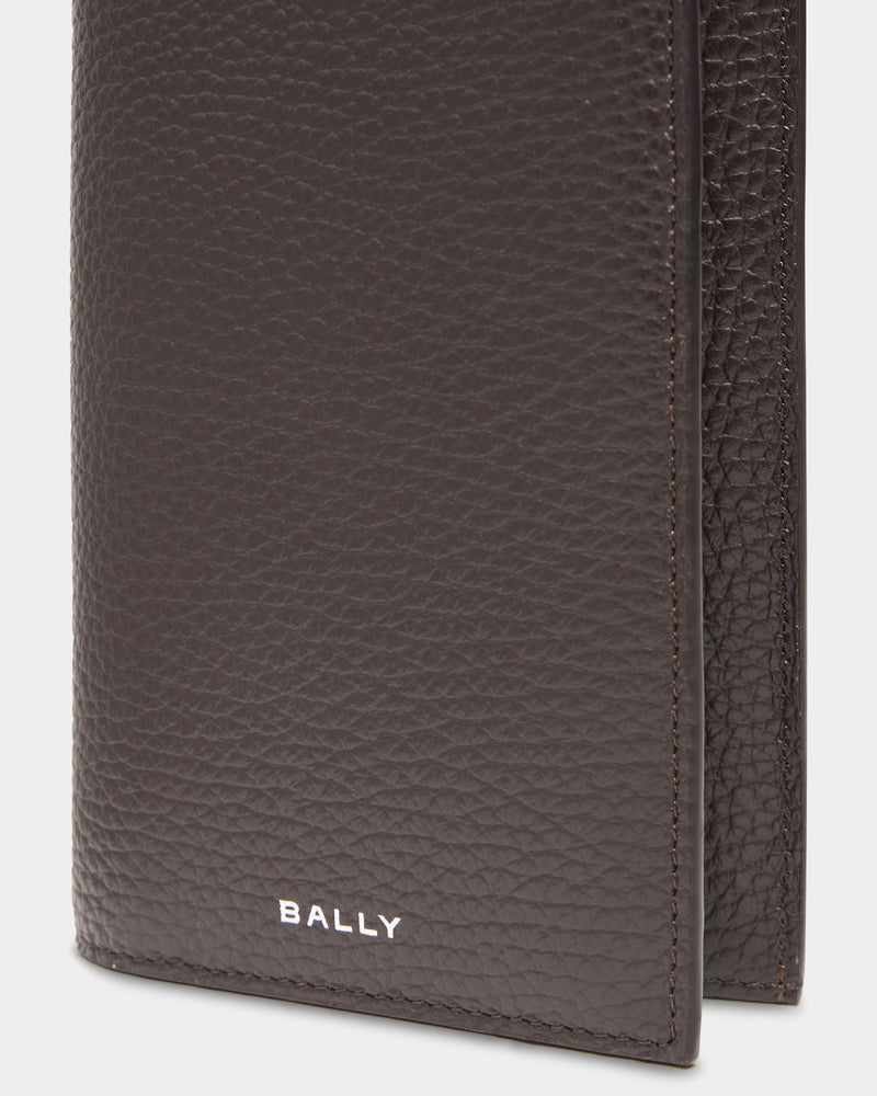 York Continental Wallet In Brown Grained Leather