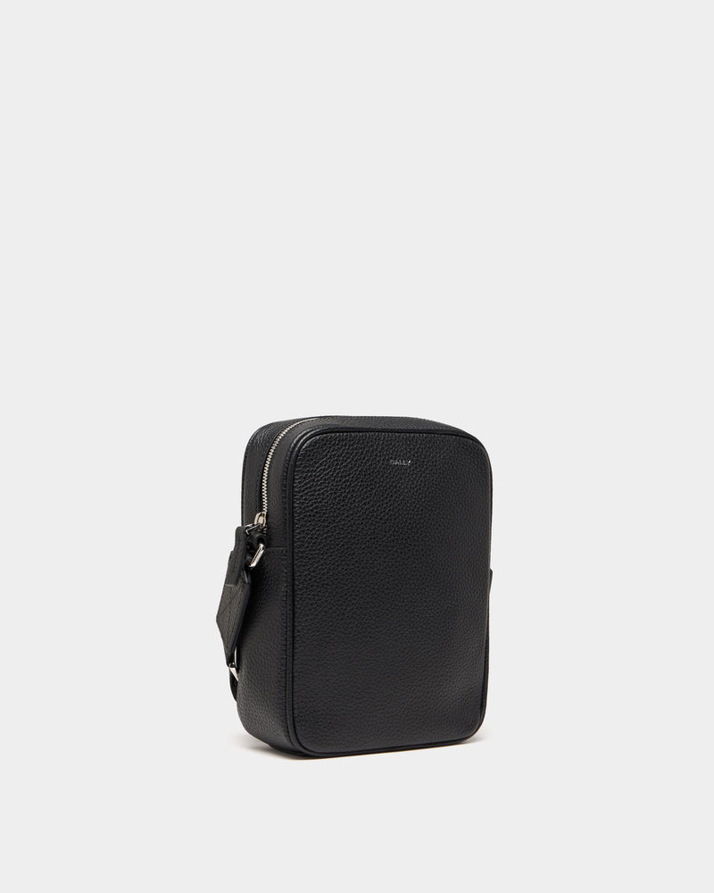 York Crossbody Bag In Black Grained Leather