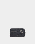 York Crossbody Bag In Navy Blue Grained Leather