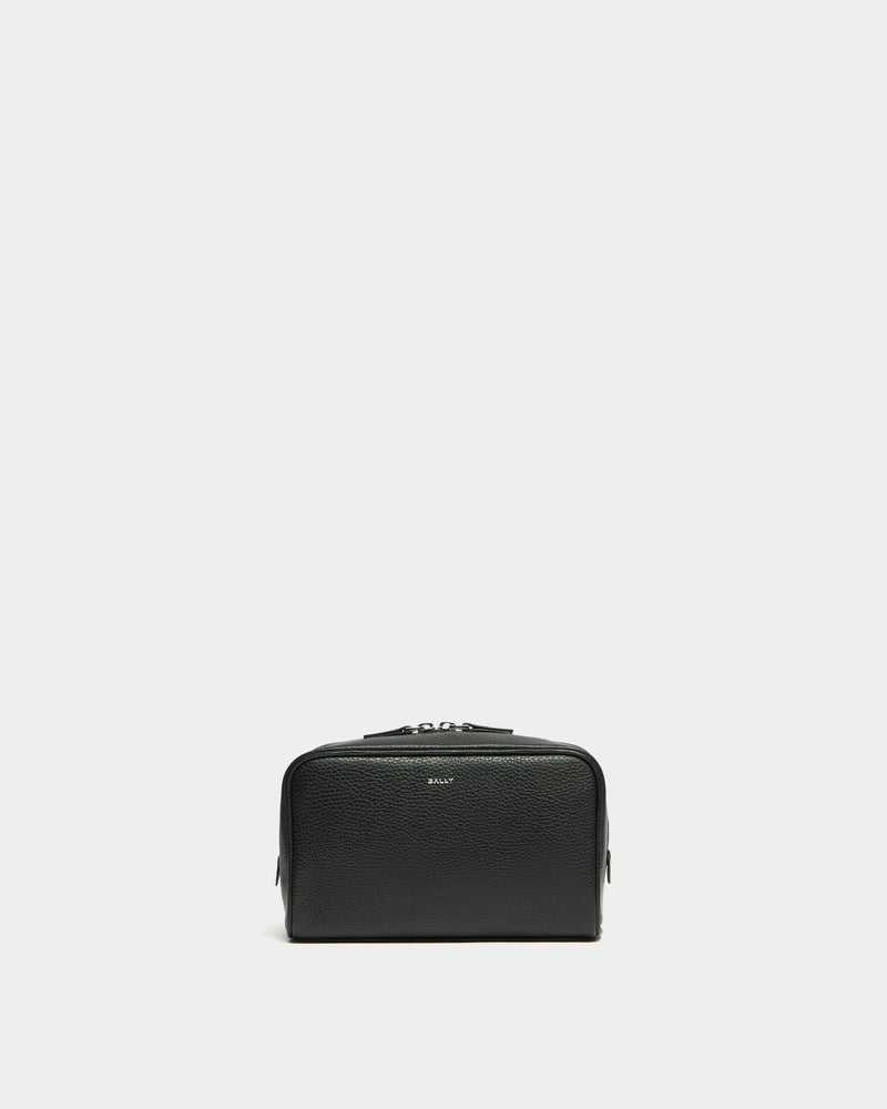 York Pouch In Black Grained Leather
