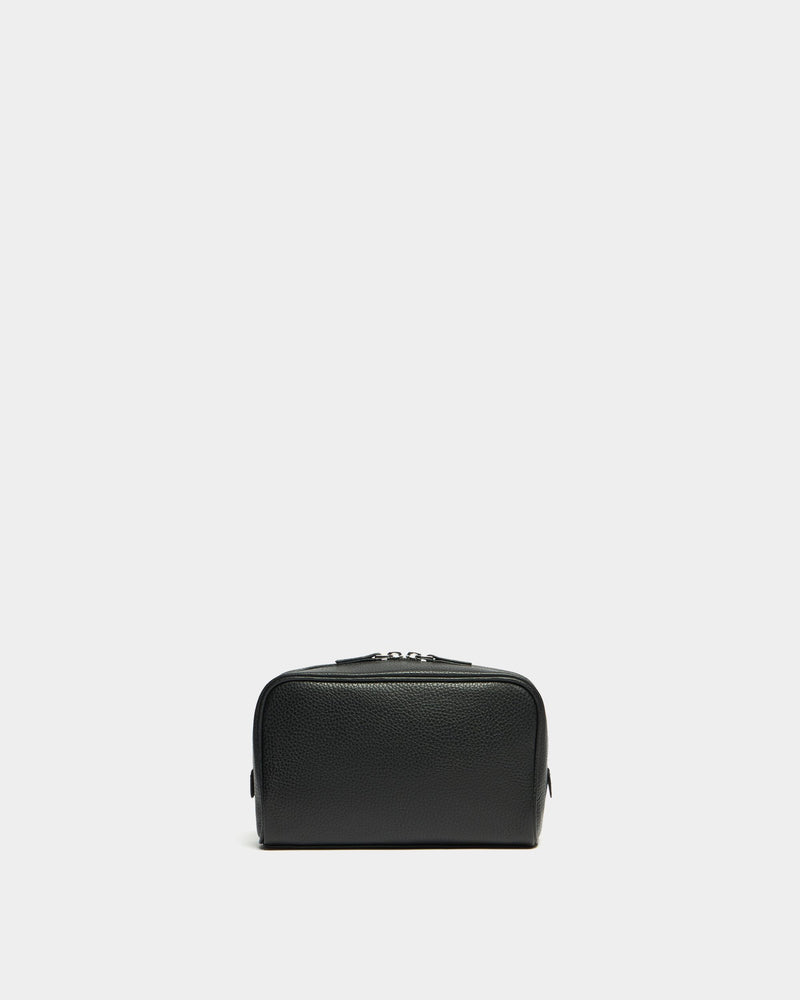 York Pouch In Black Grained Leather