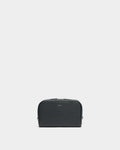 York Pouch In Navy Blue Grained Leather