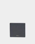 York Wallet In Navy Blue Grained Leather